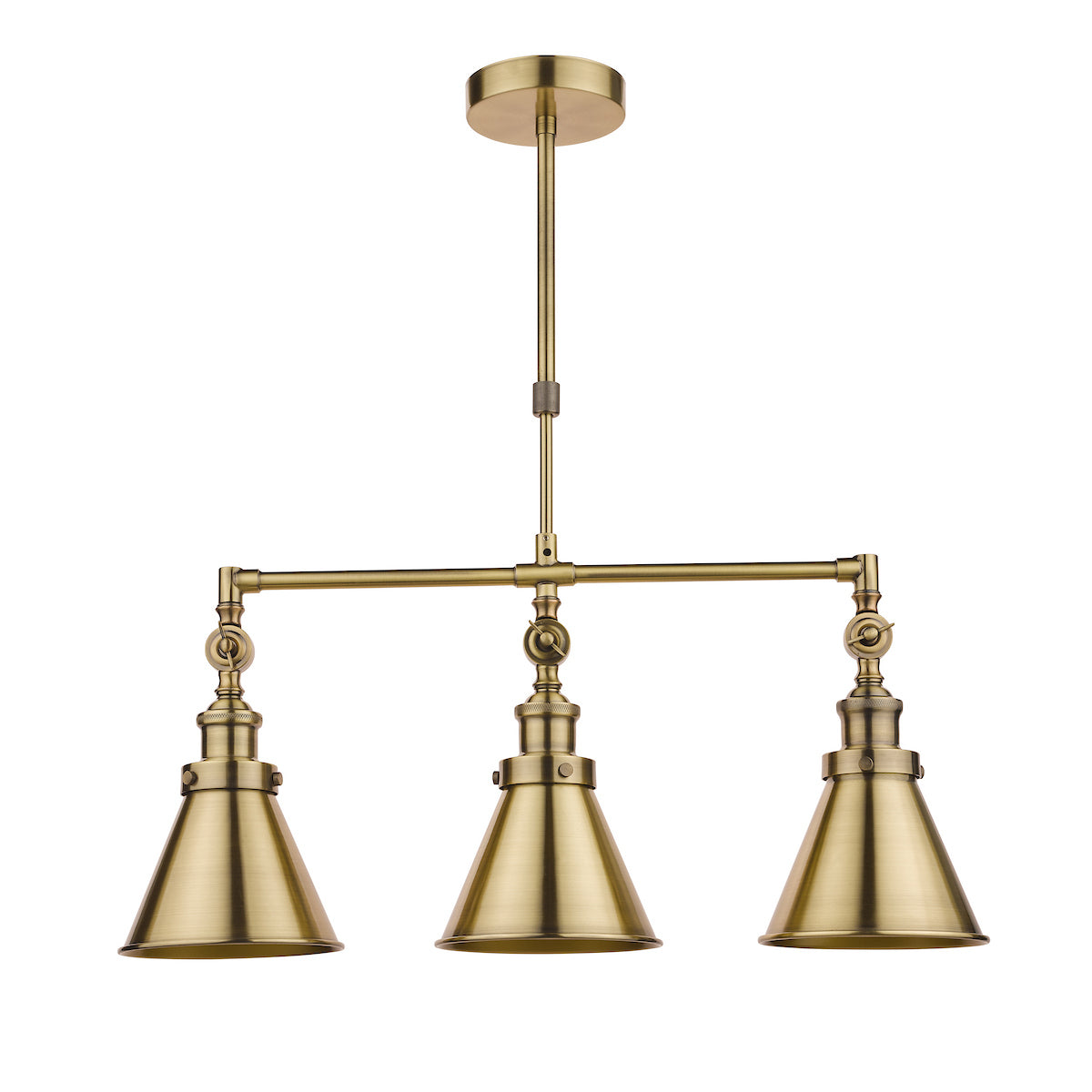 Laura Ashley Rufus 3lt Bar Pendant Antique Brass
