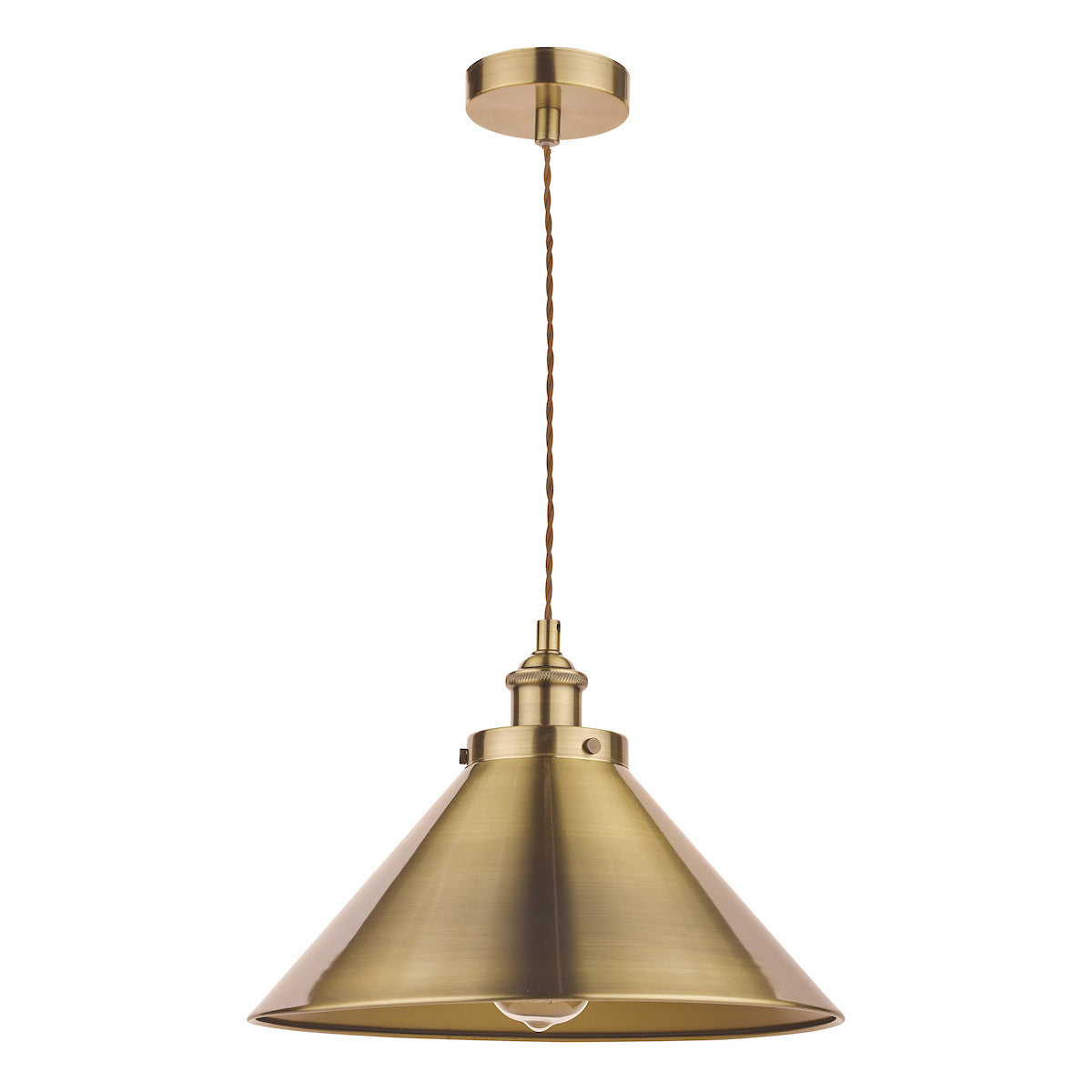 Laura Ashley Rufus Pendant Large Antique Brass