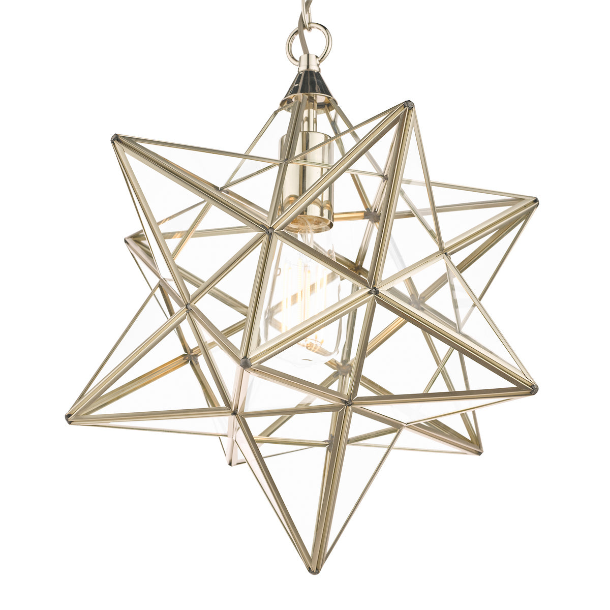 Laura Ashley Large Star Pendant Silver Glass
