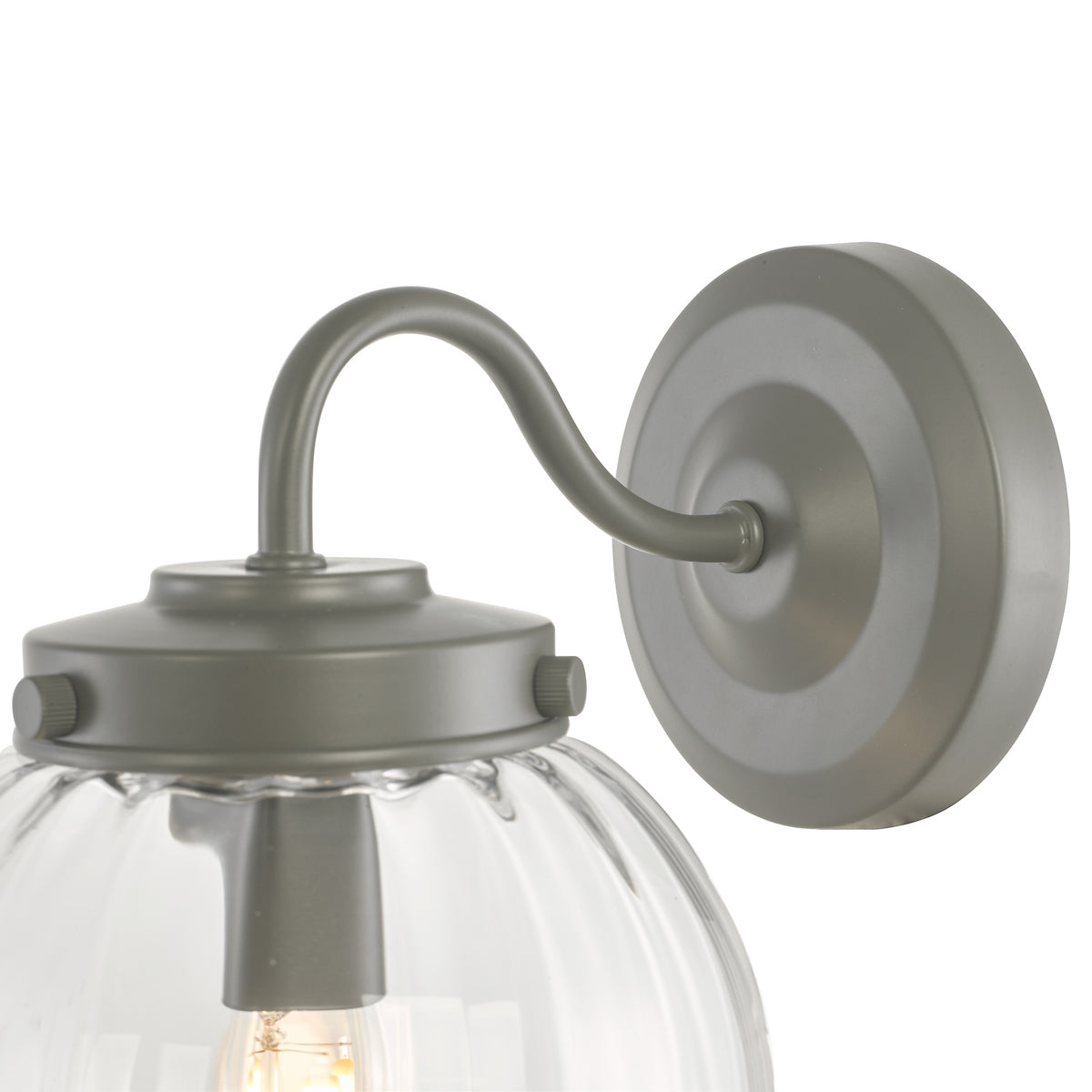 Laura Ashley Georgie Outdoor Wall Light Matt Grey Glass IP44