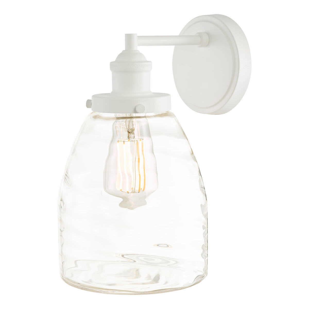1 Light Outdoor Wall Light Matt White