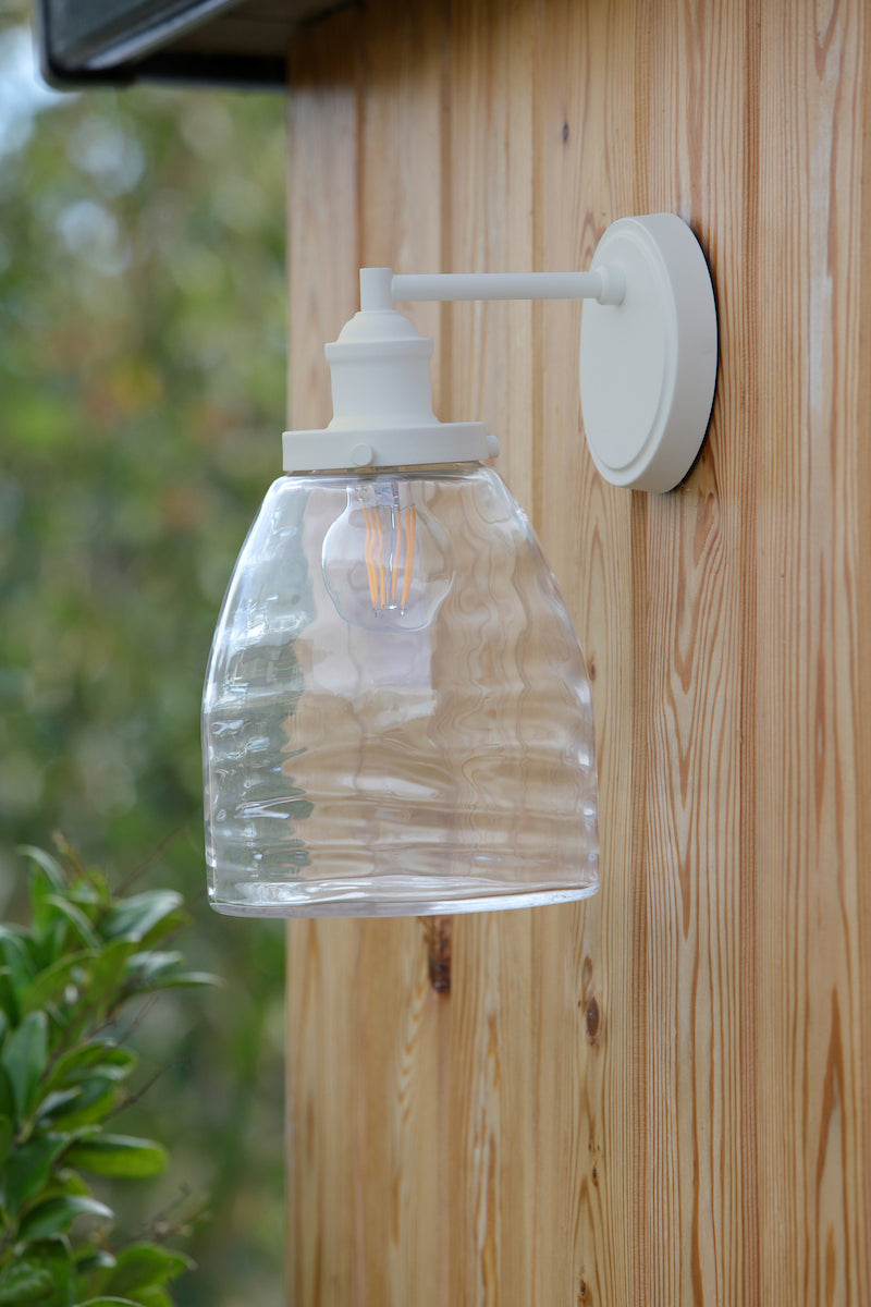 1 Light Outdoor Wall Light Matt White