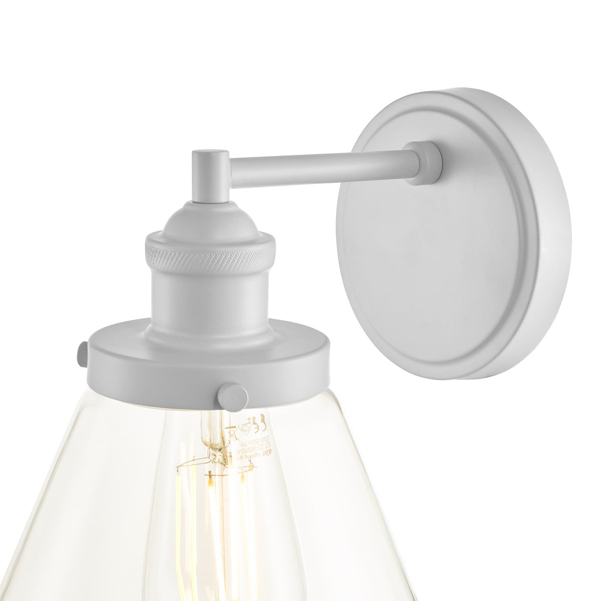 1 Light Outdoor Wall Light Matt Pale Slate Paint And Clear Glass