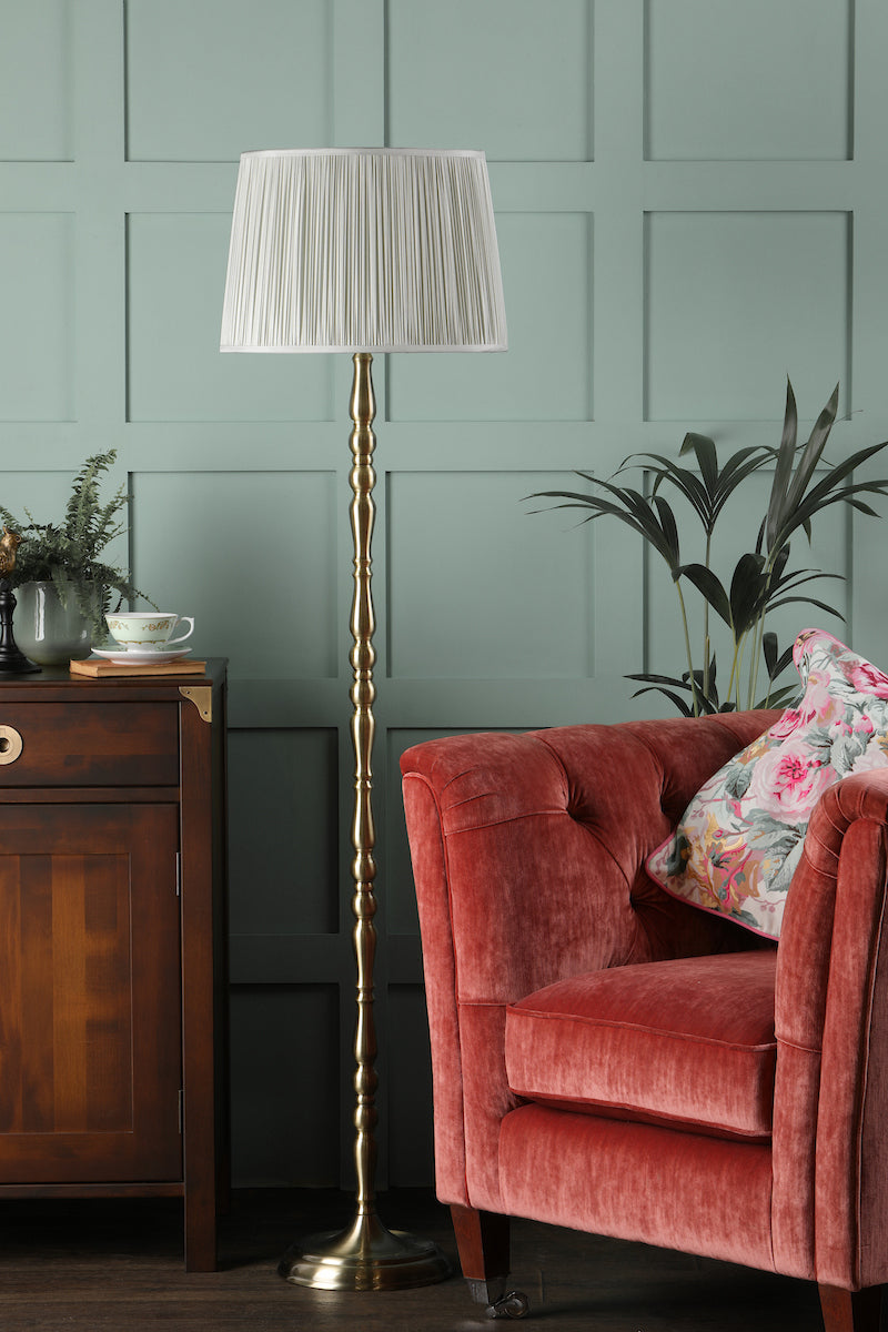 Laura Ashley Corey Floor Lamp Antique Brass Base Only