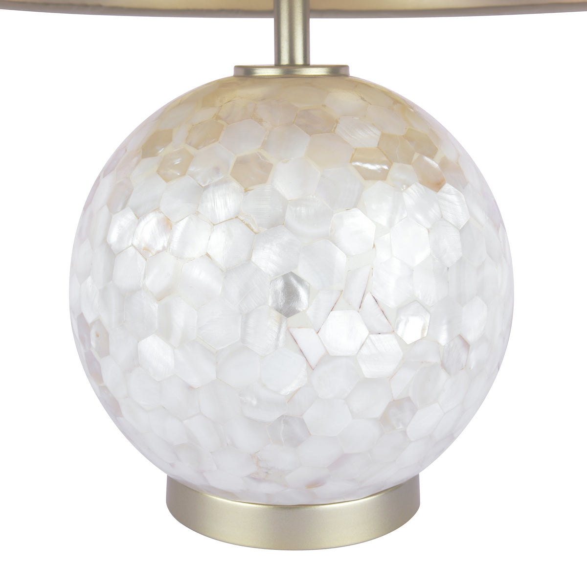 Laura Ashley Mathern Table Lamp Cream Shell & Champagne With Shade