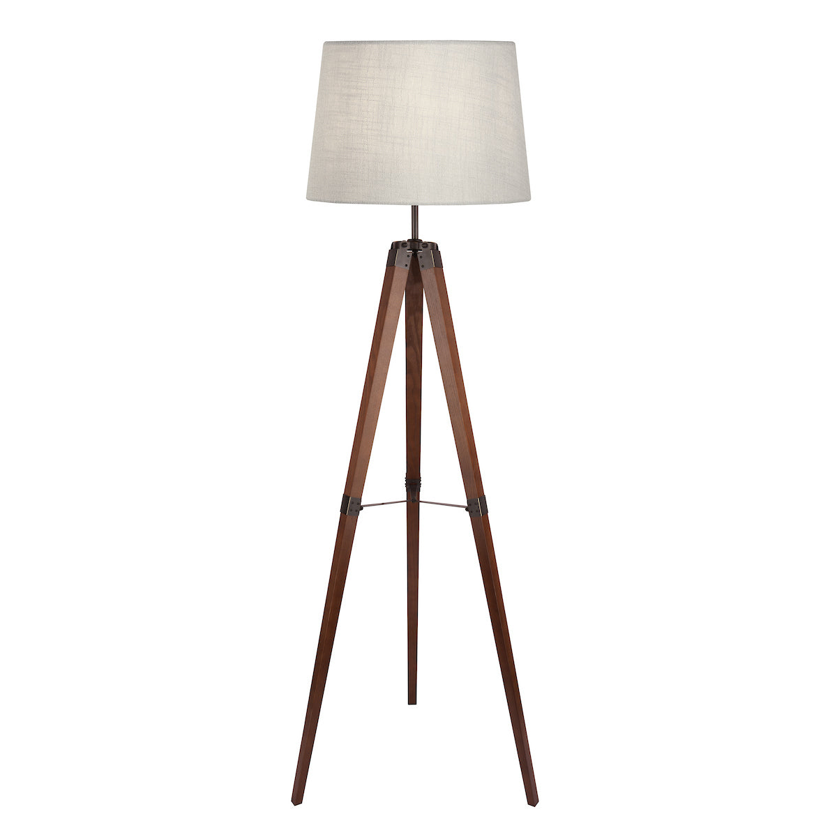 Laura Ashley Burdale Tripod Floor Lamp Dark Wood & Industrial Brass Base Only