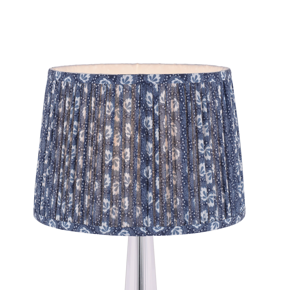 Laura Ashley Calcot Pleated Tapered Drum Shade Blue 30.5cm/12 Inch