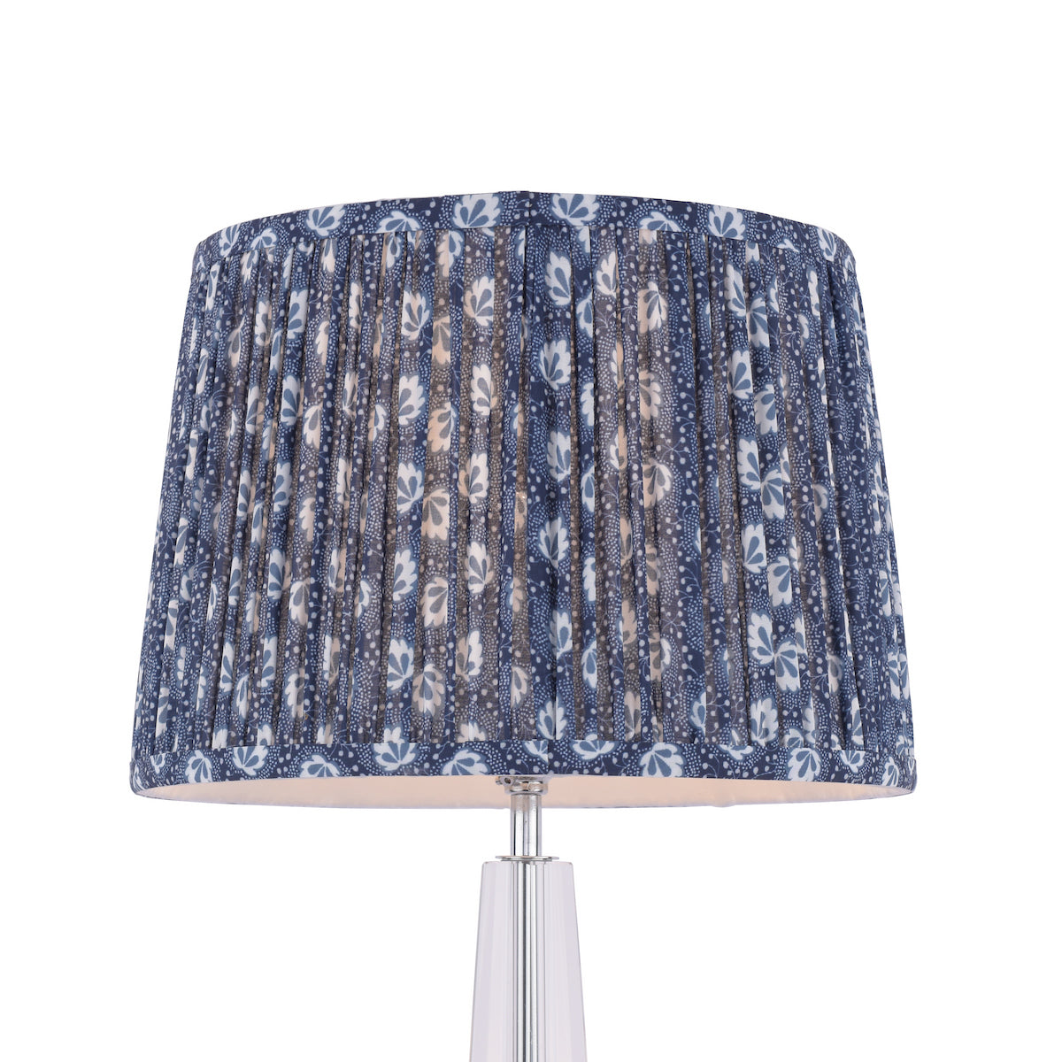 Laura Ashley Calcot Pleated Tapered Drum Shade Blue 30.5cm/12 Inch