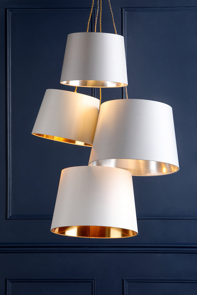 Laura Ashley Emyr Silk Tapered Drum Shade Cream 40.5cm/16 Inch