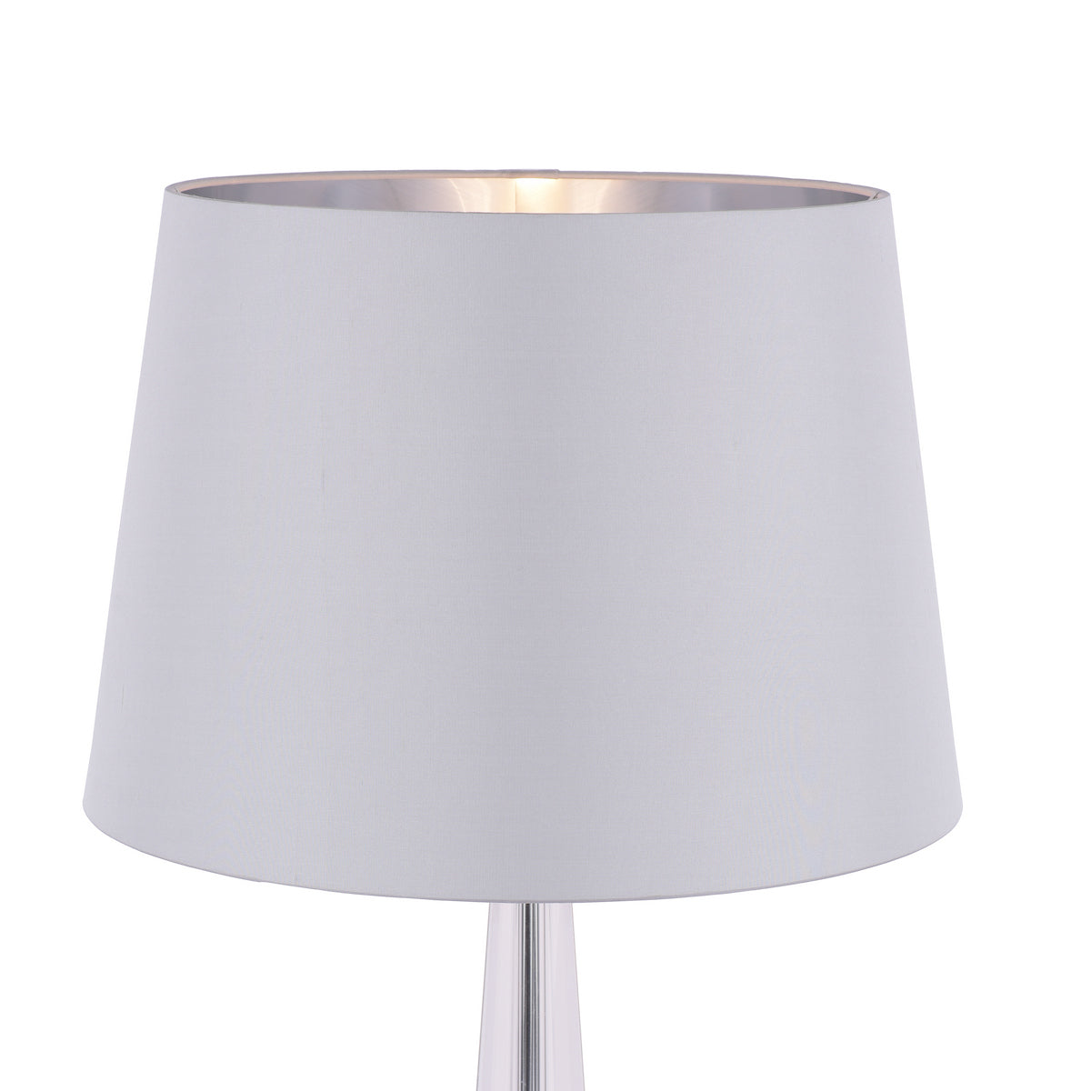 Laura Ashley Emyr Silk Tapered Drum Shade Silver 40.5cm/16 Inch