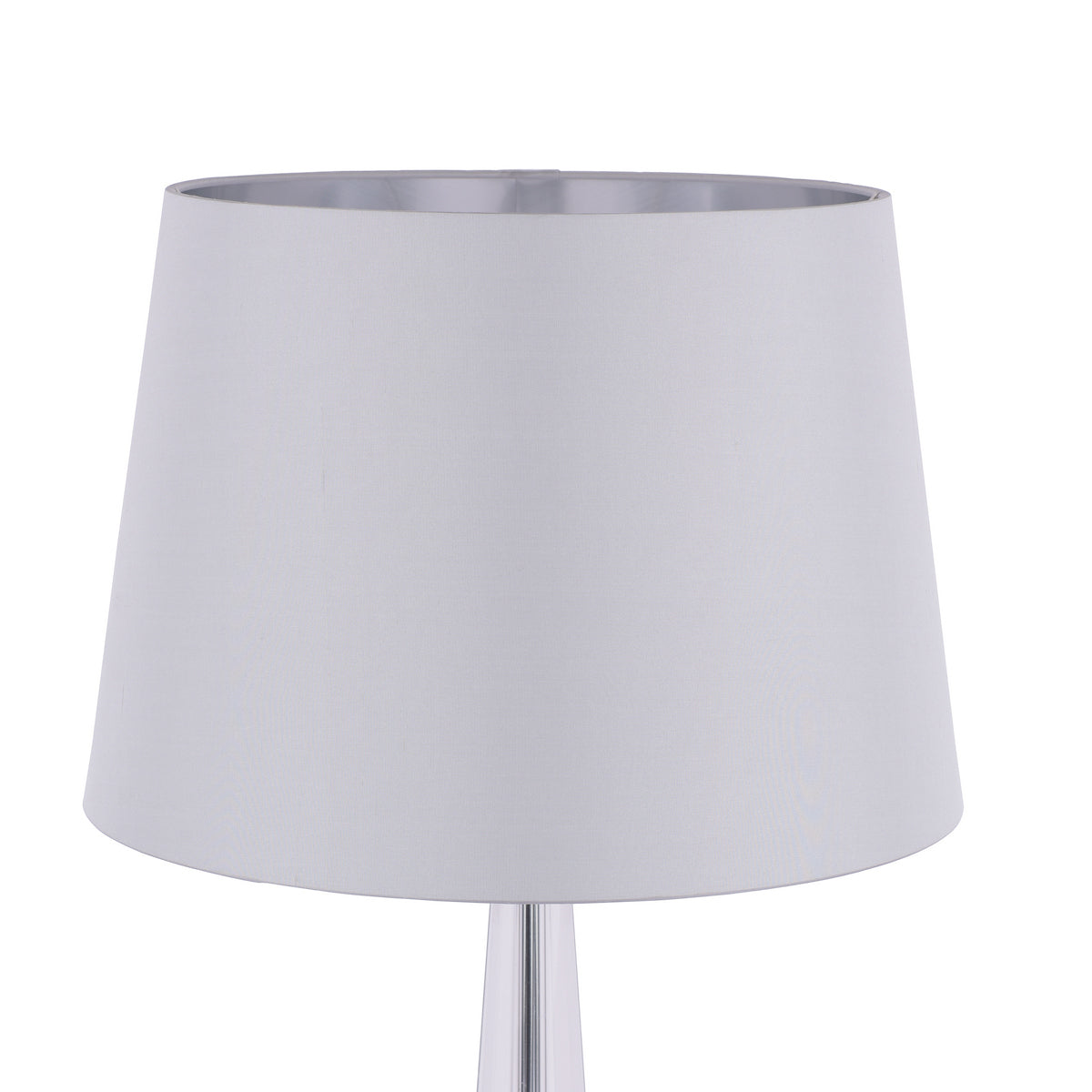 Laura Ashley Emyr Silk Tapered Drum Shade Silver 40.5cm/16 Inch