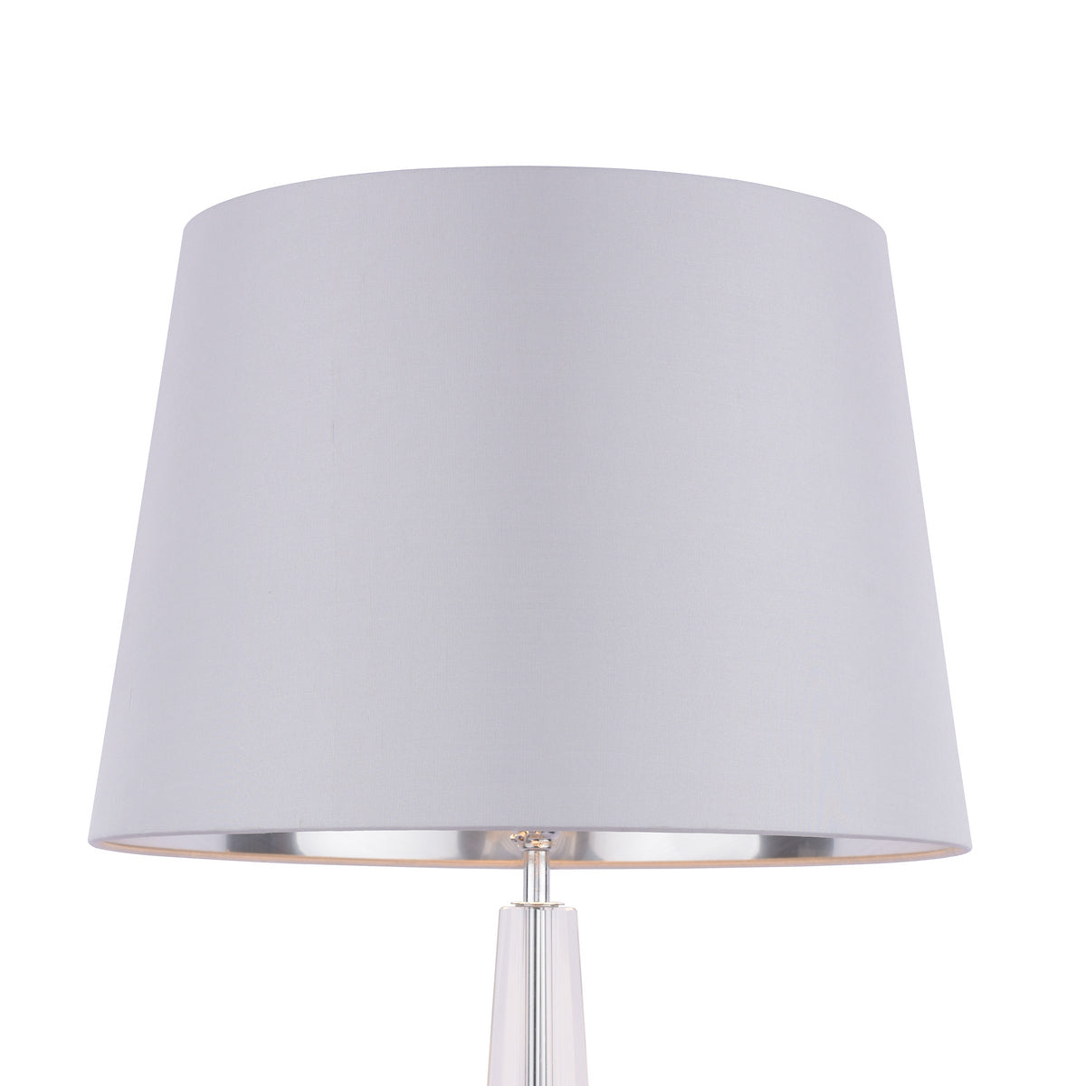 Laura Ashley Emyr Silk Tapered Drum Shade Silver 40.5cm/16 Inch
