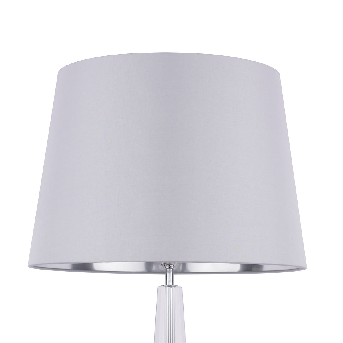 Laura Ashley Emyr Silk Tapered Drum Shade Silver 40.5cm/16 Inch