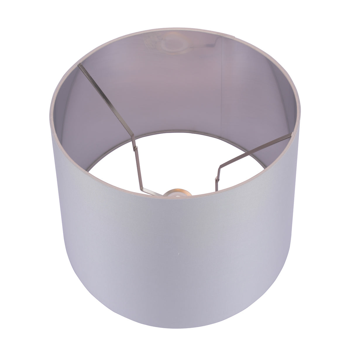 Laura Ashley Emyr Silk Tapered Drum Shade Silver 40.5cm/16 Inch