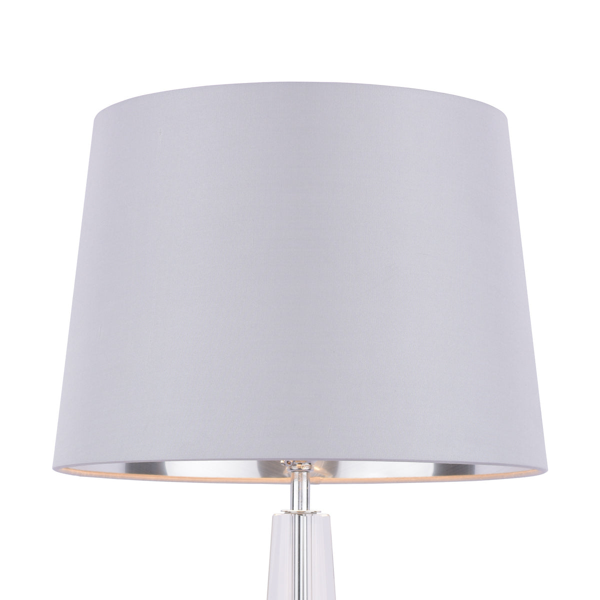 Laura Ashley Emyr Silk Tapered Drum Shade Silver 30.5cm/12 Inch