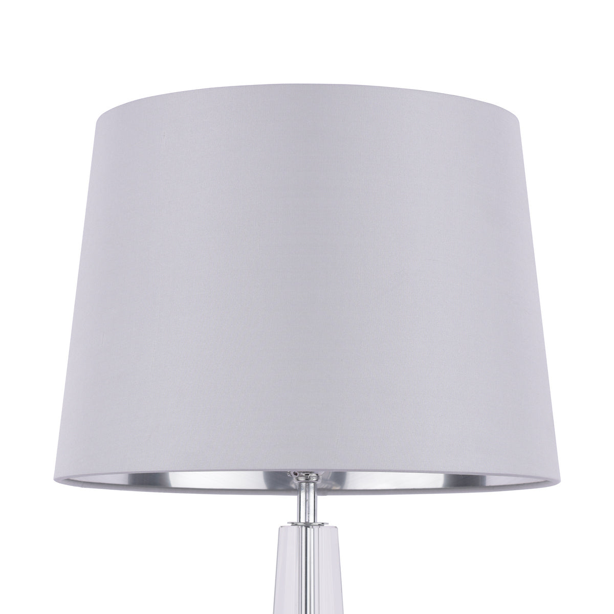 Laura Ashley Emyr Silk Tapered Drum Shade Silver 30.5cm/12 Inch