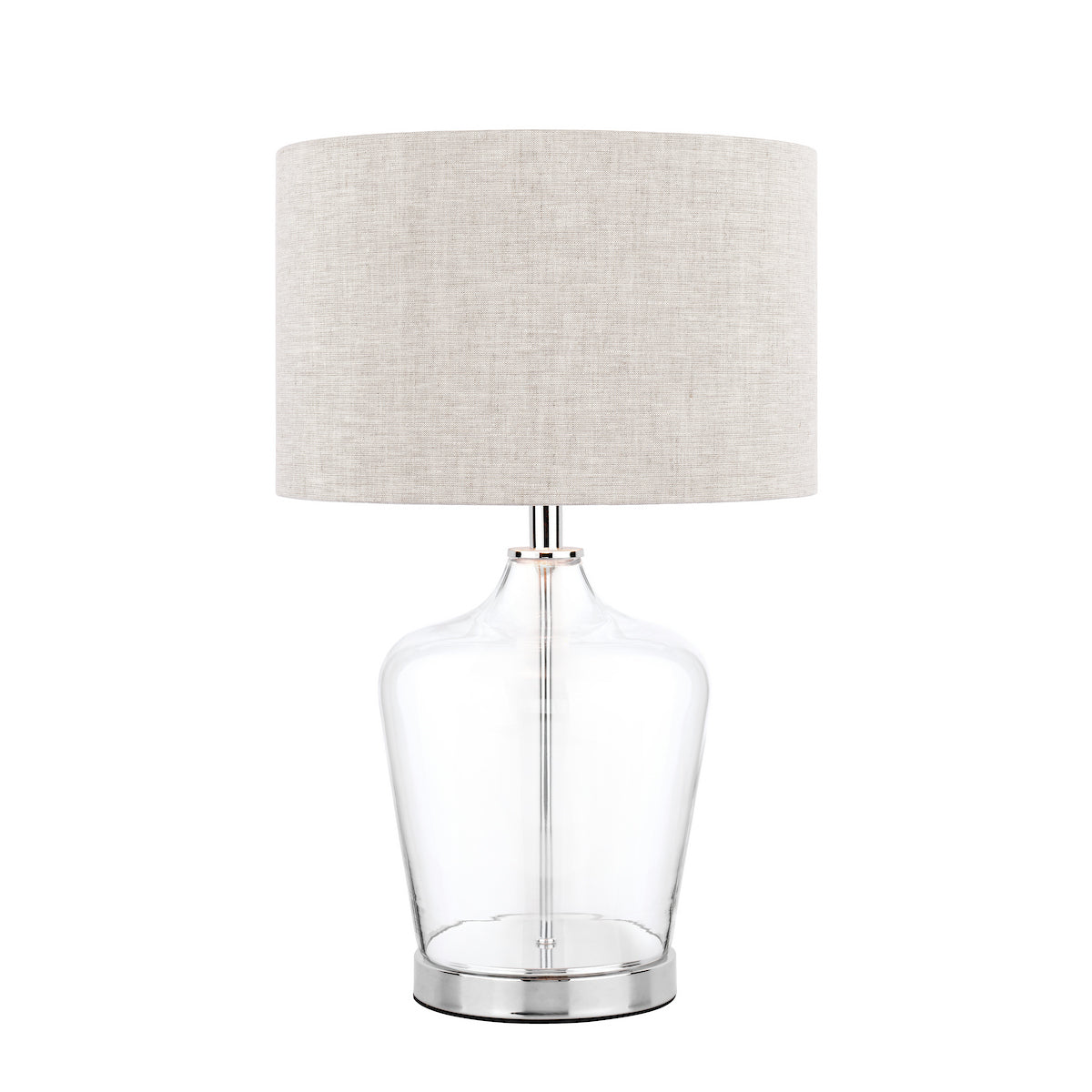 Laura Ashley Ockley Touch Table Lamp Polished Chrome & Glass With Shade
