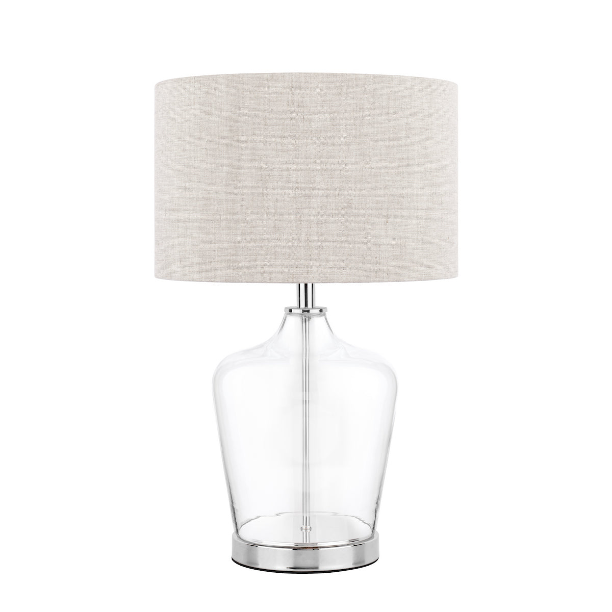 Laura Ashley Ockley Touch Table Lamp Polished Chrome & Glass With Shade