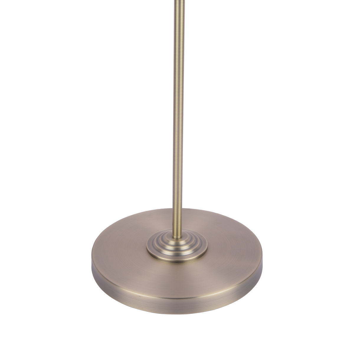 Laura Ashley Sorrento 3 Light Floor Lamp Matt Antique Brass & Blue Shade