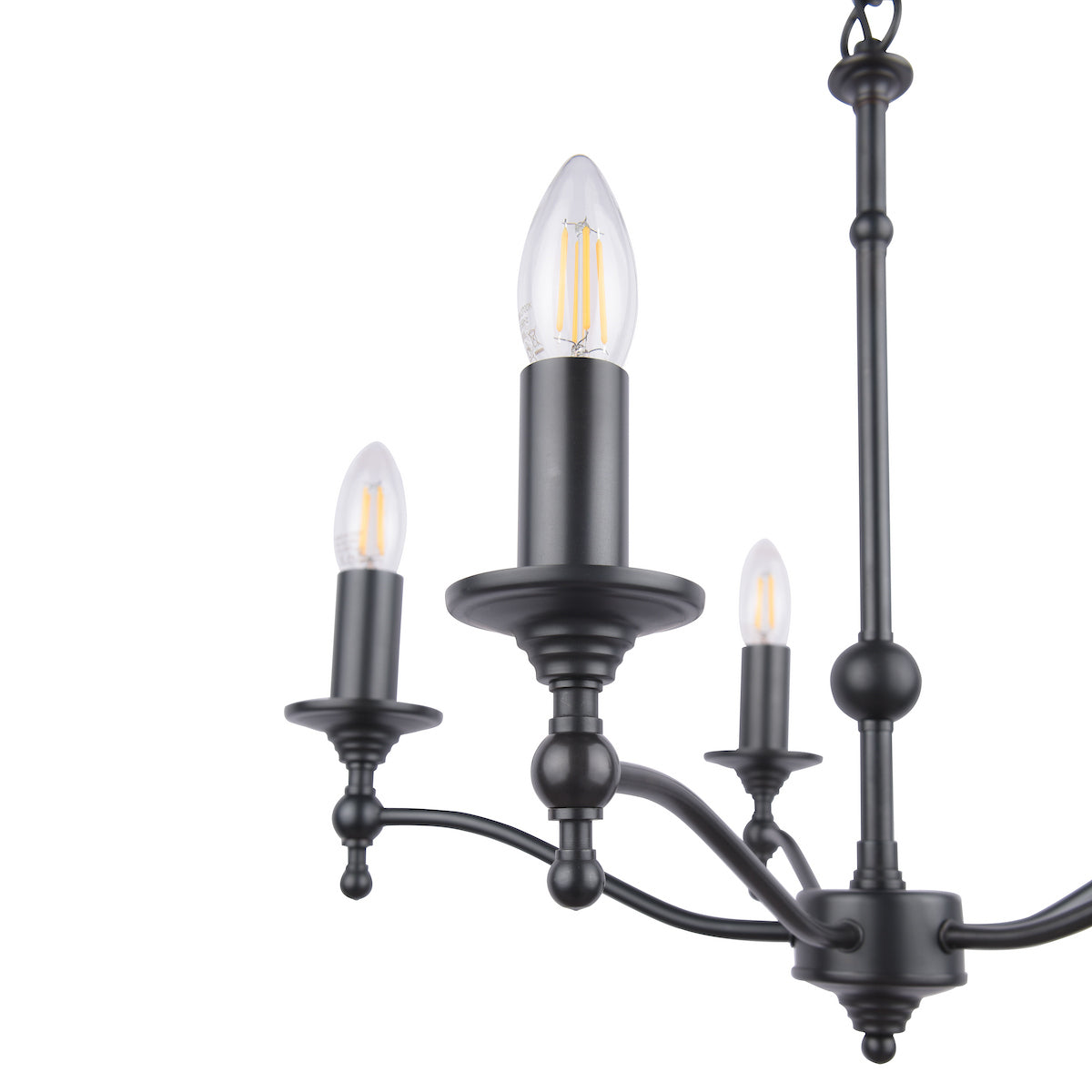 Laura Ashley Ludchurch 5 Light Chandelier Industrial Black Fitting Only