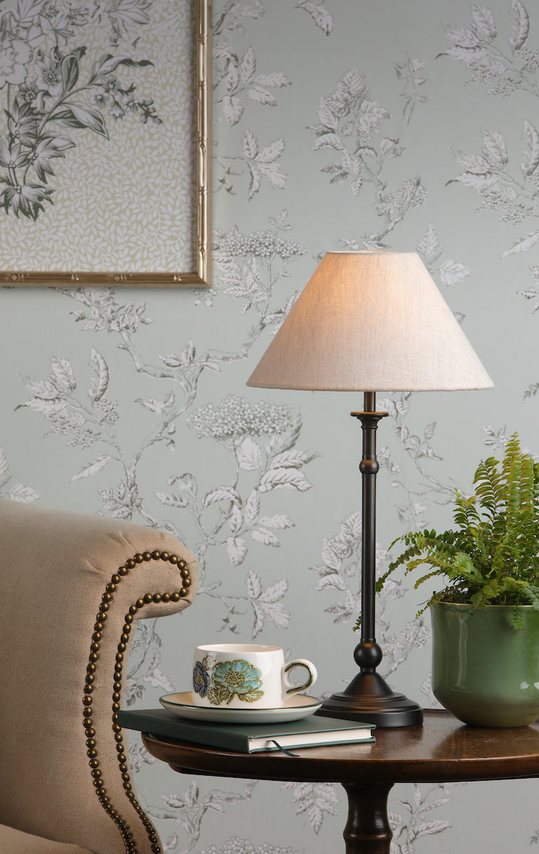 Laura Ashley Ludchurch Table Lamp Industrial Black With Shade