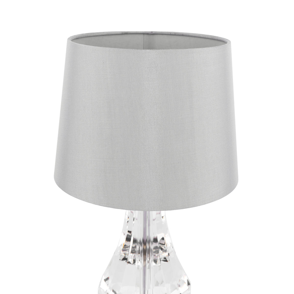 Laura Ashley Humby Touch Table Lamp Crystal & Polished Nickel With Shade