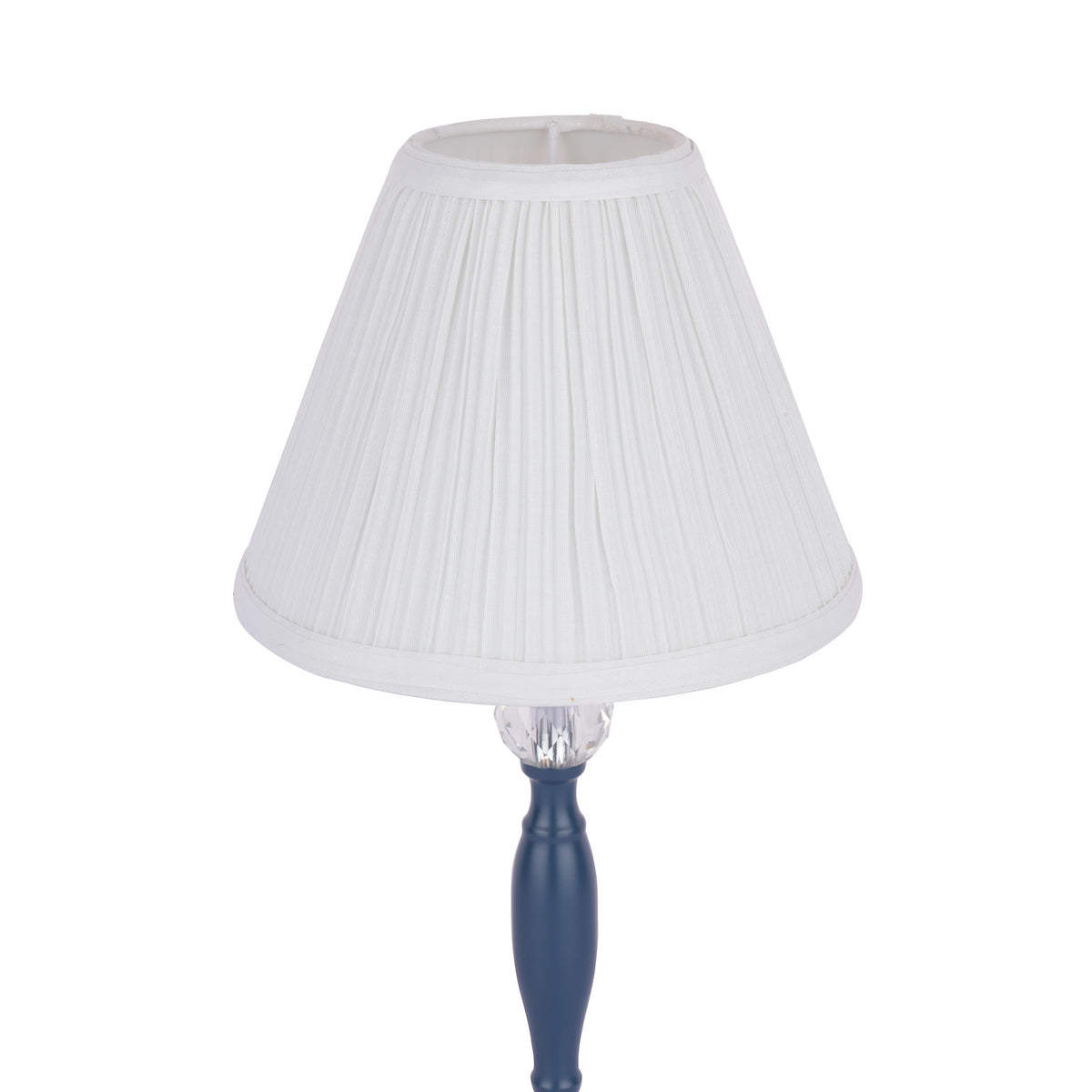 Laura Ashley Ellis Table Lamp Matt Blue & Crystal With Shade