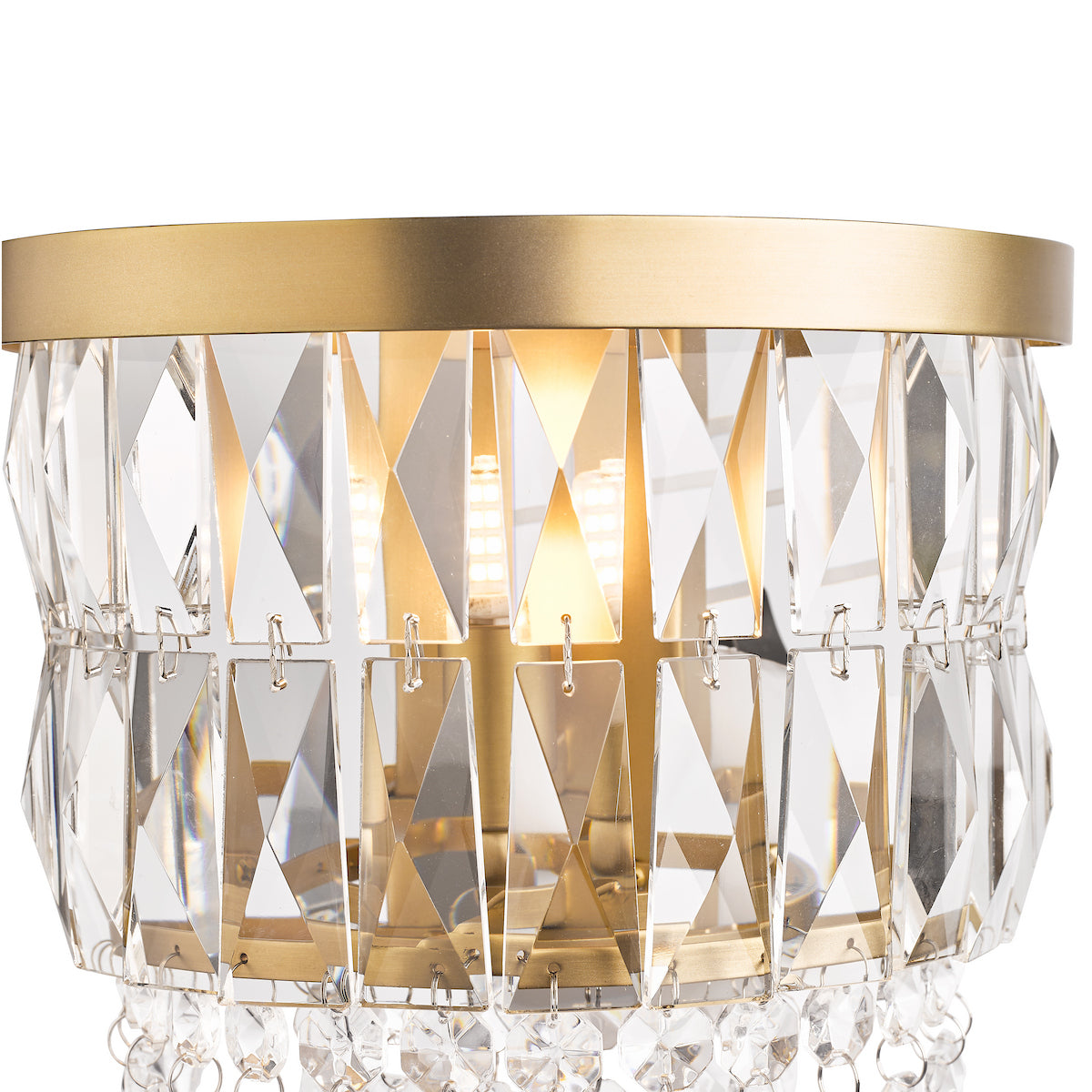 Laura Ashley Rhosill Wall Light Crystal and Matt Antique Brass