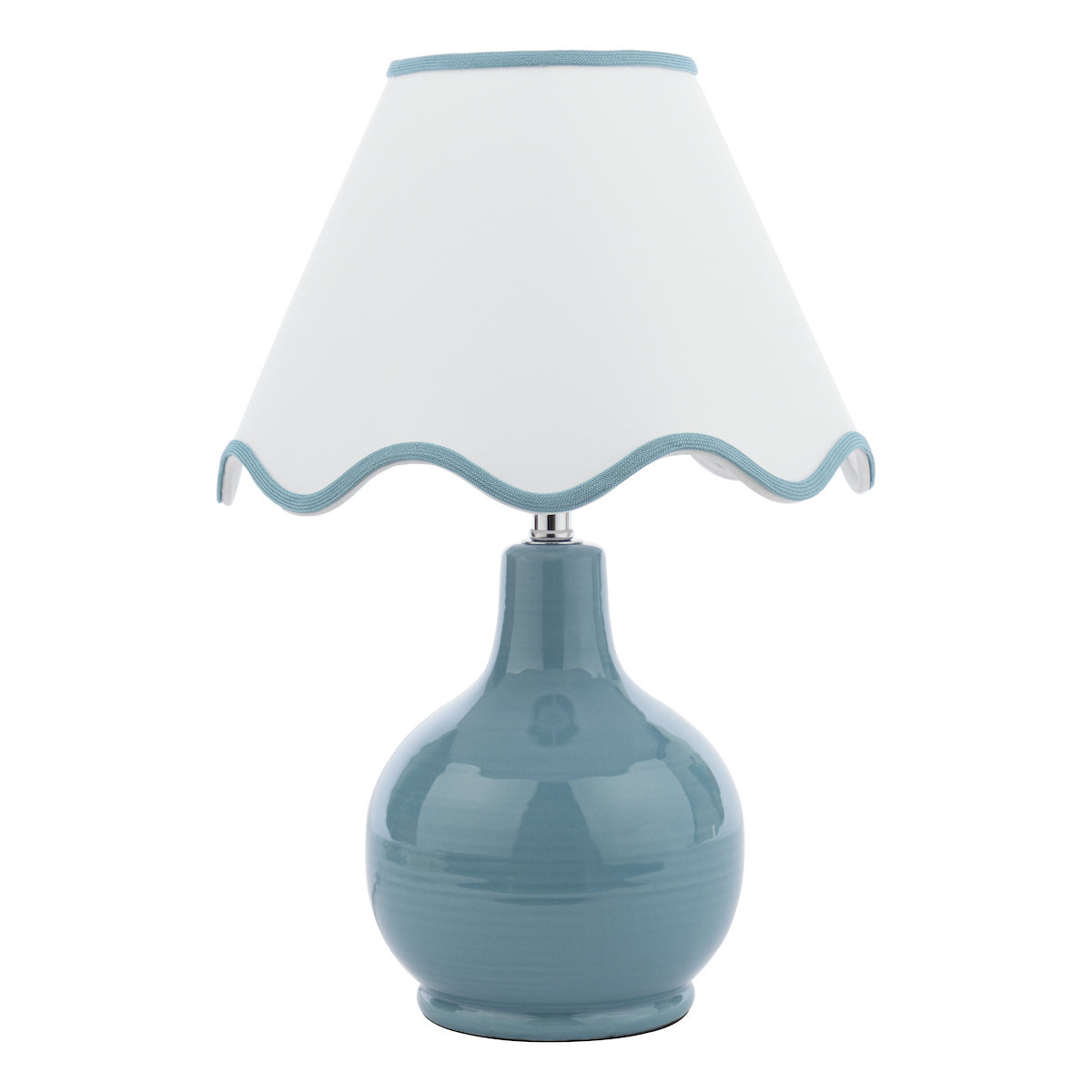 Laura Ashley Bramhope Table Lamp Blue Ceramic With Shade