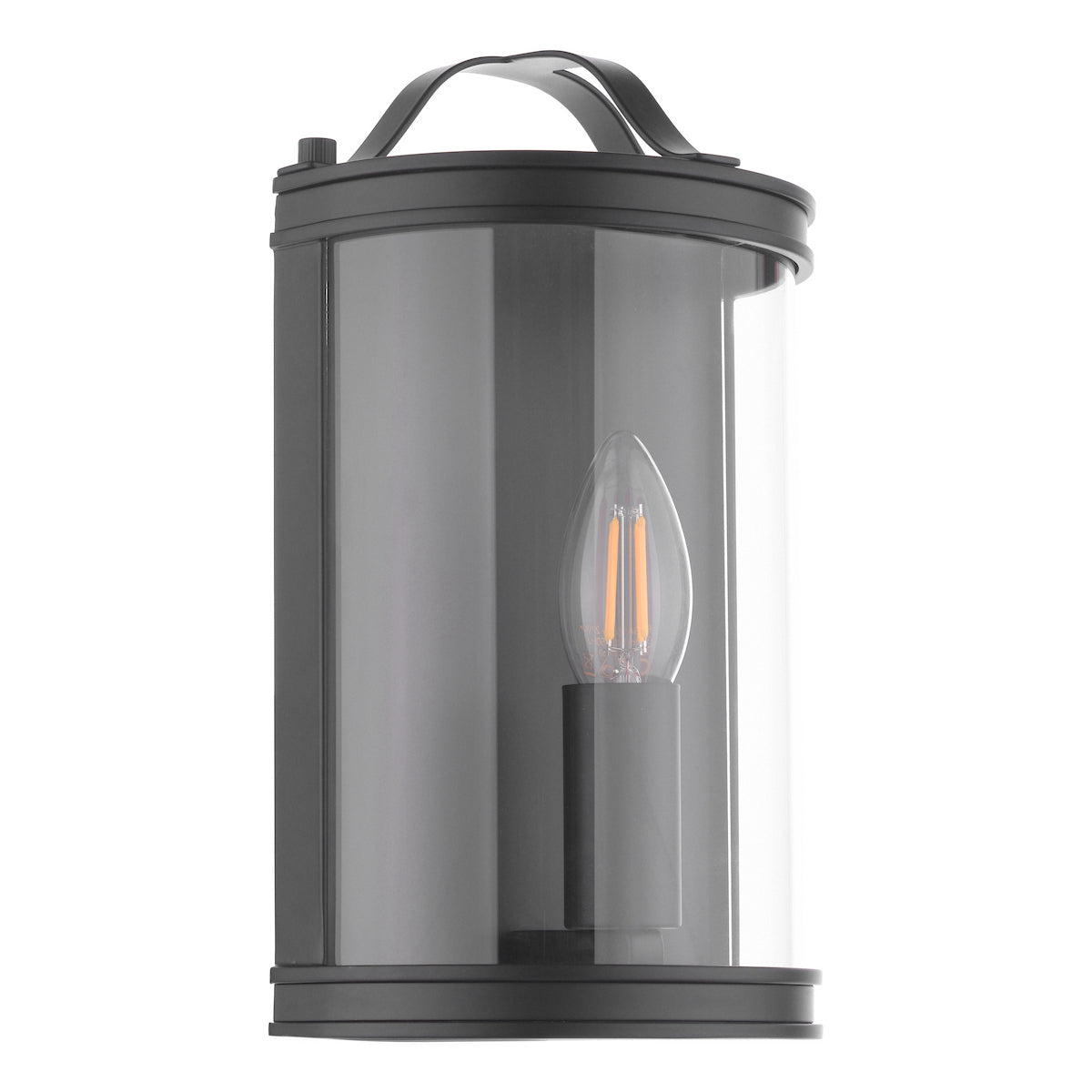 Laura Ashley Harrington Wall Light Matt Black and Glass