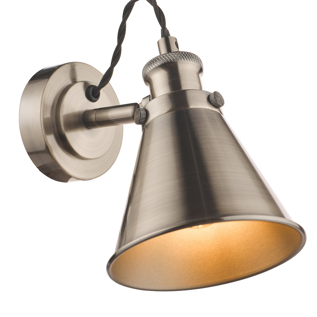 Laura Ashley Rufus Single Spotlight Industrial Nickel