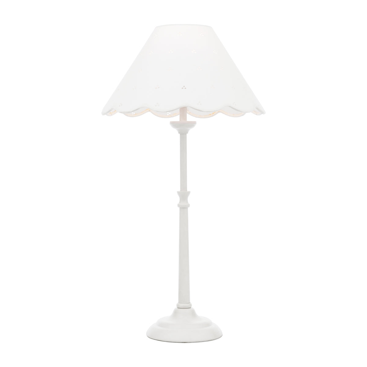 Laura Ashley Cordwell Table Lamp Matt White With Shade