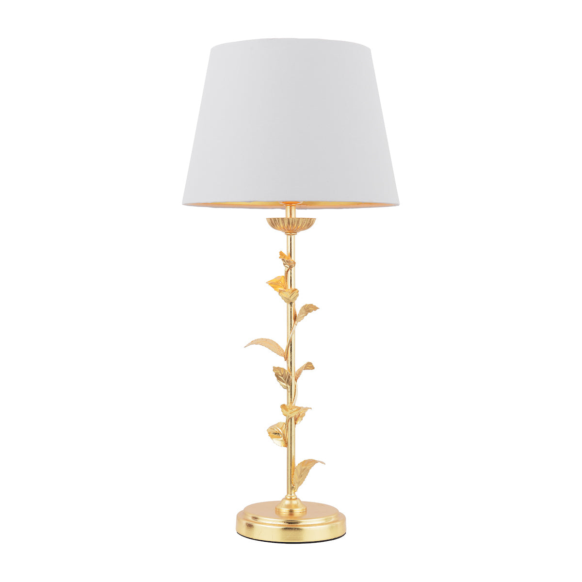 Laura Ashley Halton Table Lamp Distressed Gold Leaf With Shade
