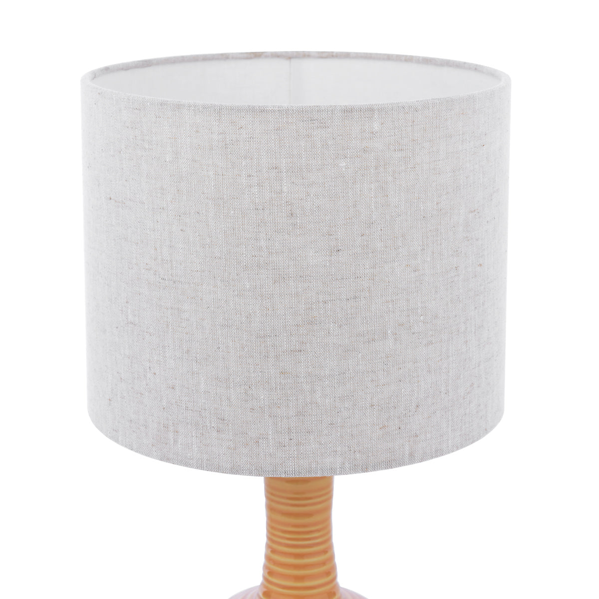 Laura Ashley Padley Table Lamp Yellow Ceramic and Antique Brass With Shade
