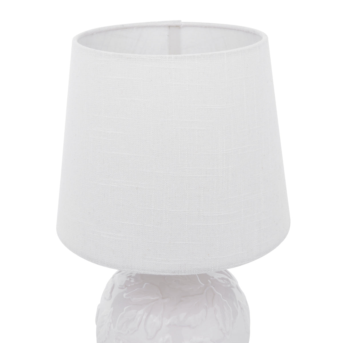Laura Ashley Redhall Table Lamp White Ceramic and Polished Chrome With Shade