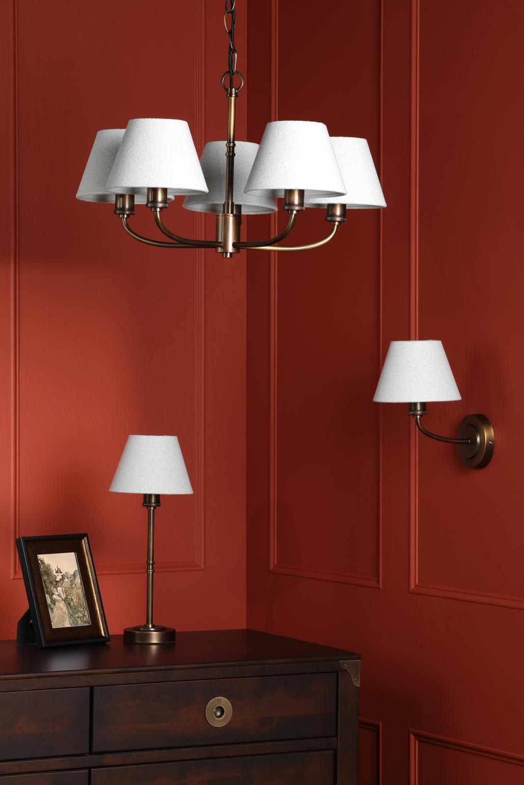 Laura Ashley Denston 5 Light Pendant Antique Bronze With Shade