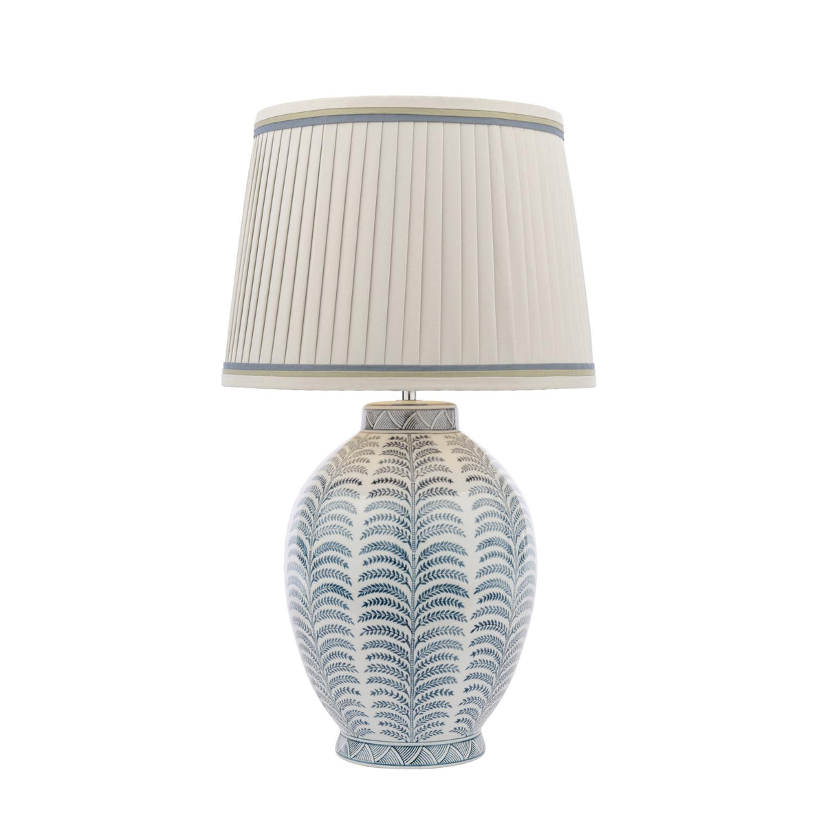 Laura Ashley Stannard Table Lamp Blue Ceramic With Shade