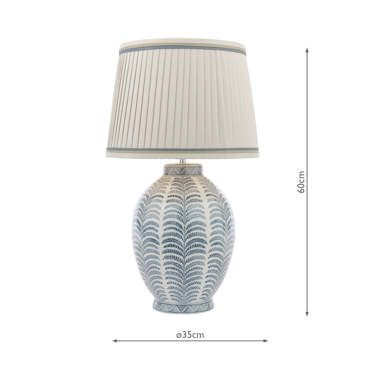 Laura Ashley Stannard Table Lamp Blue Ceramic With Shade