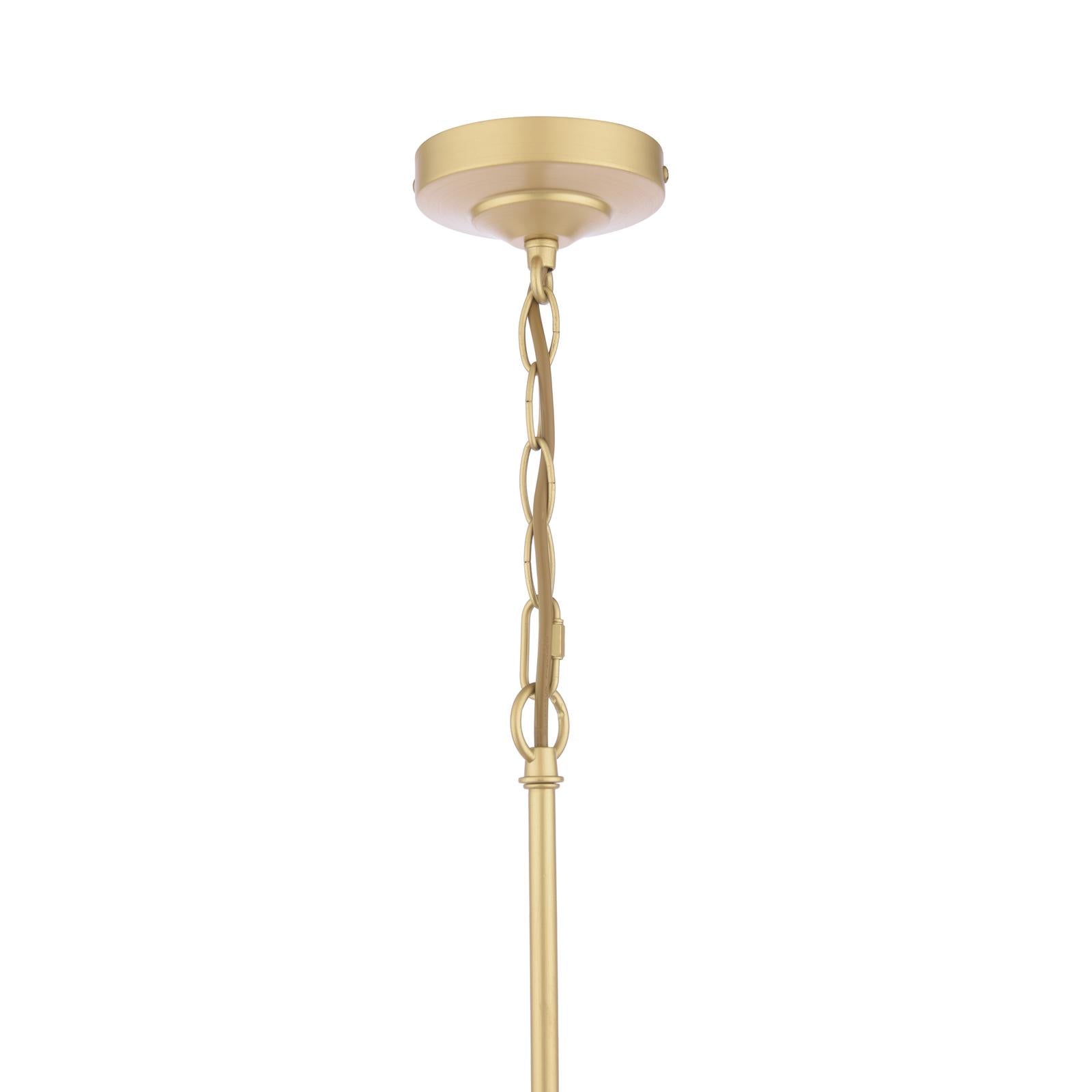 Laura Ashley Alexa 3 Light Pendant Glass and Matt Antique Brass