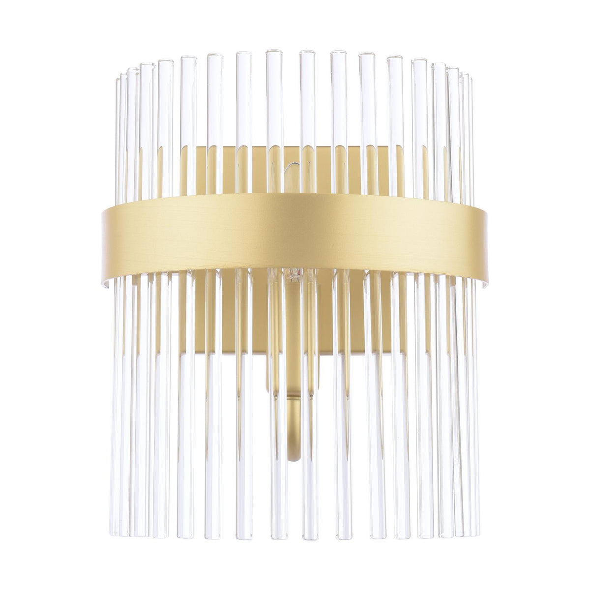 Laura Ashley Alexa Wall Light Glass and Matt Antique Brass