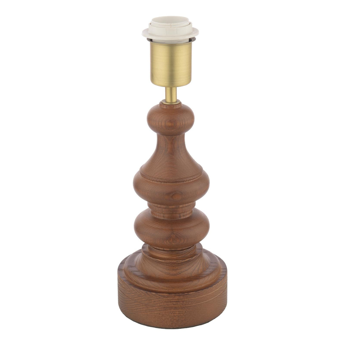Laura Ashley Millbrook Table Lamp Dark Wood and Industrial Brass Base Only