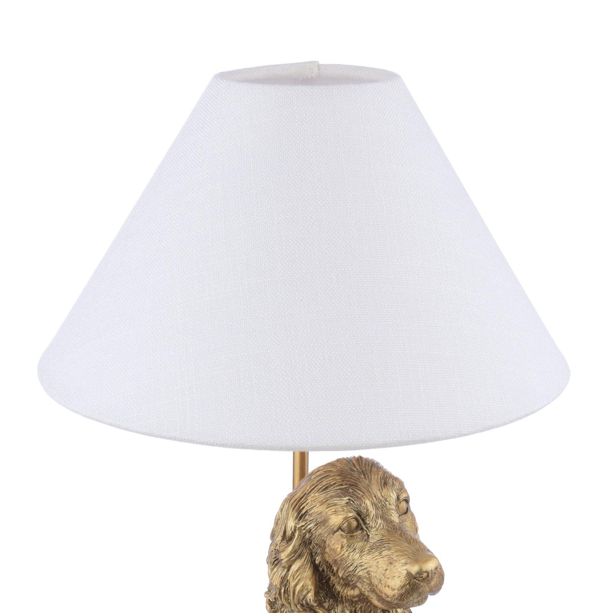 Laura Ashley Cocker Spaniel Table Lamp Antique Gold With Shade