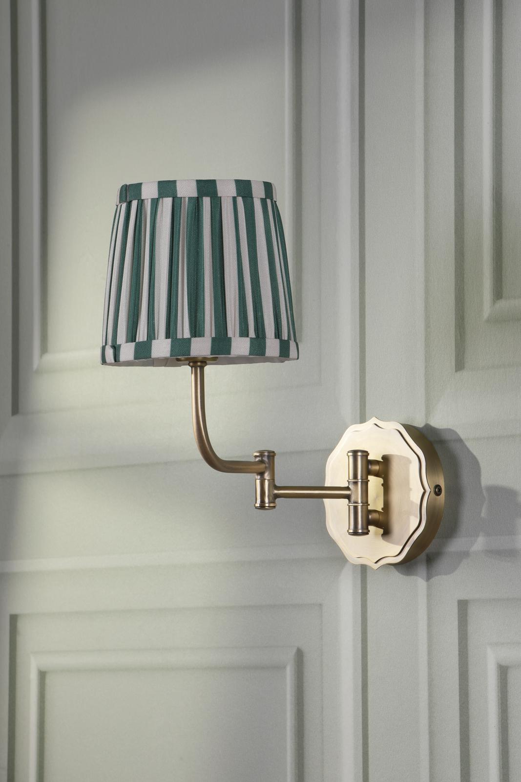 Laura Ashley Denwick Wall Light Matt Antique Brass With Shade