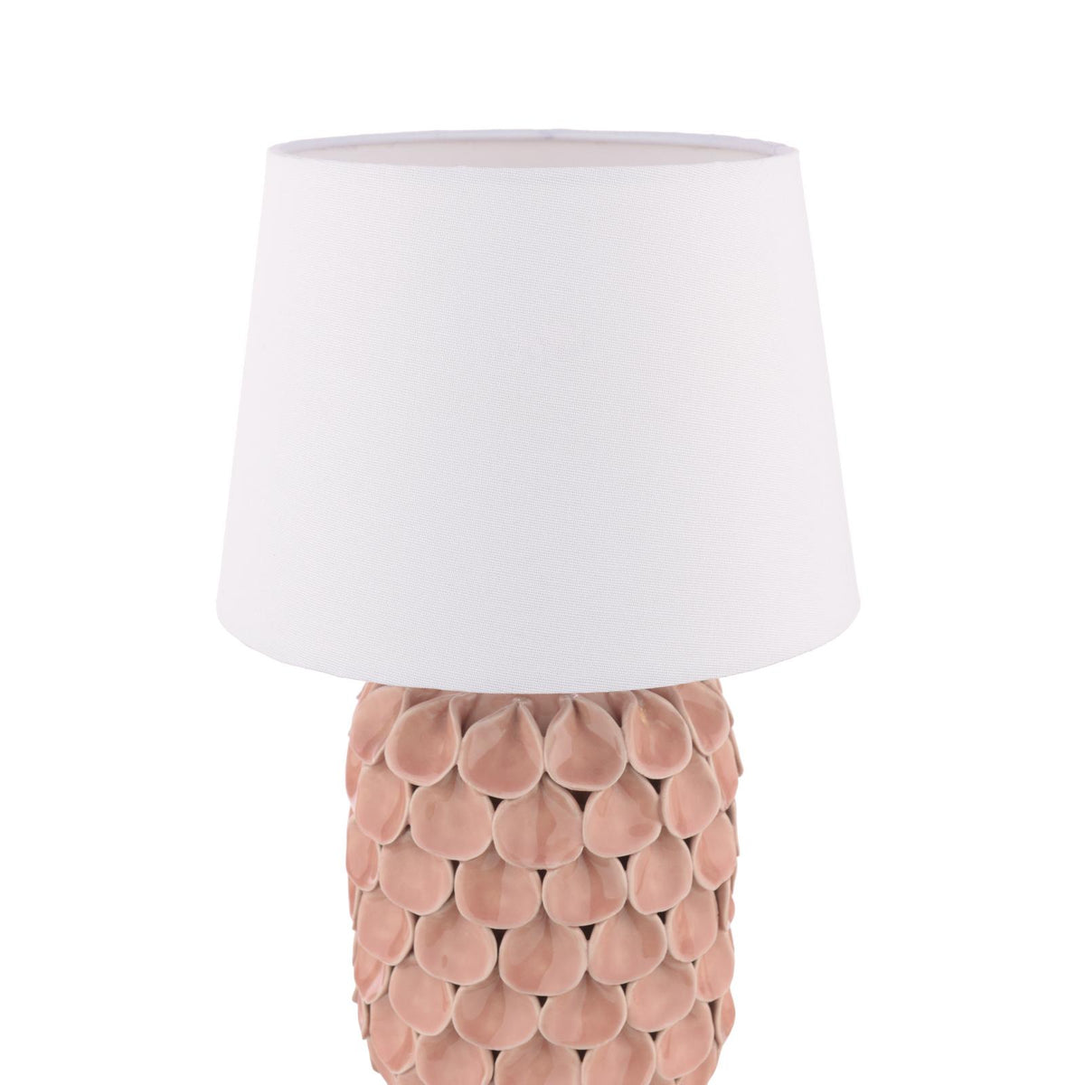 Laura Ashley Marwick Table Lamp Pink Ceramic and Brushed Silver With Shade