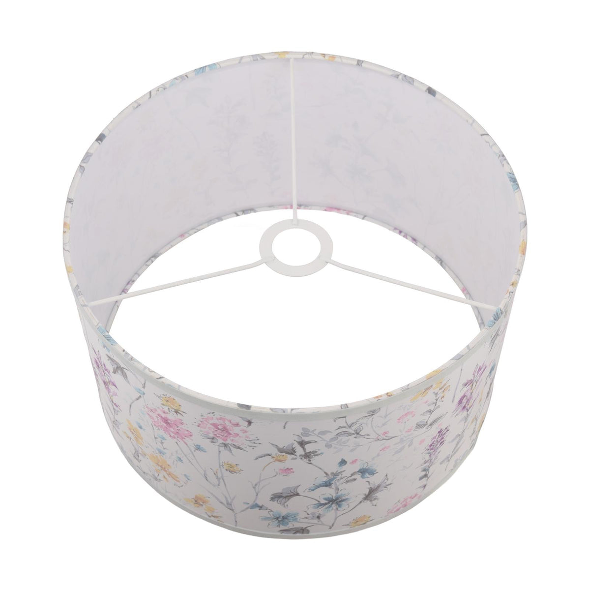 Laura Ashley Wild Meadow Multi Blue Cotton Drum Shade 38cm