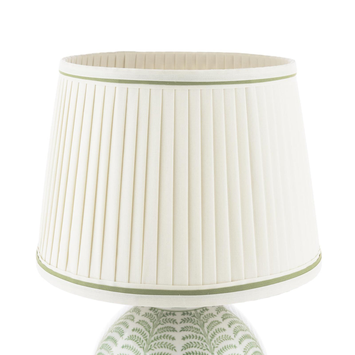 Laura Ashley Stannard Table Lamp Green Ceramic and Polished Chrome With Shade