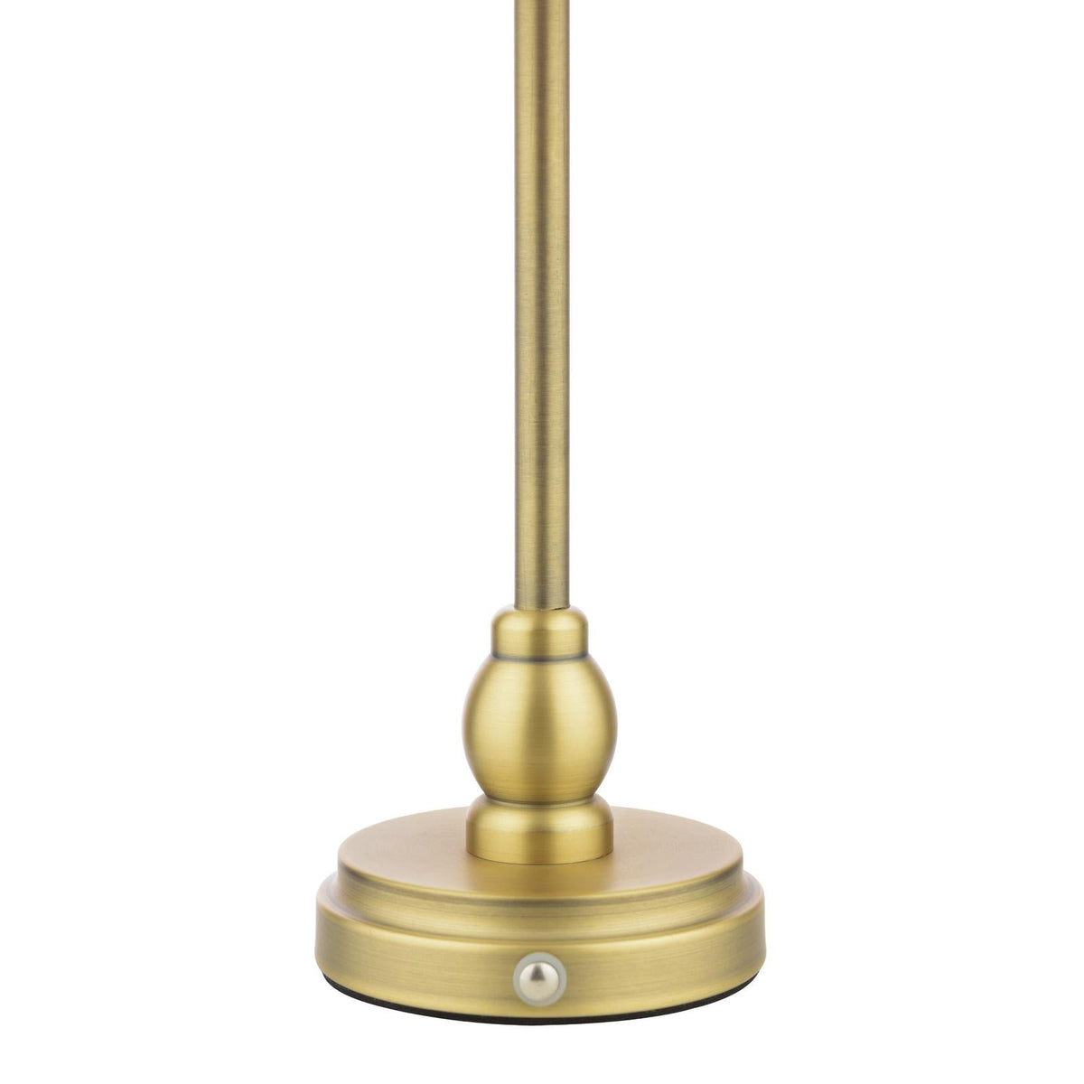 Laura Ashley Erin Rechargeable Table Lamp Matt Antique Brass With Shade LED
