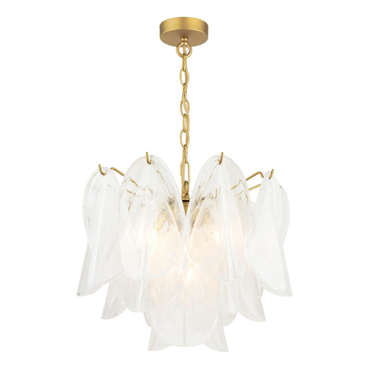 Laura Ashley Stannington 4 Light Pendant Matt Antique Brass and White Glass