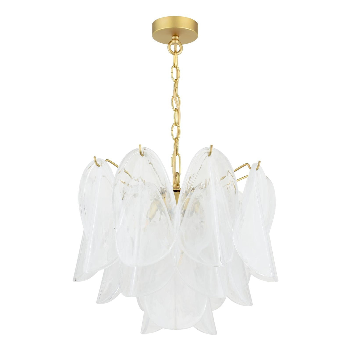 Laura Ashley Stannington 4 Light Pendant Matt Antique Brass and White Glass