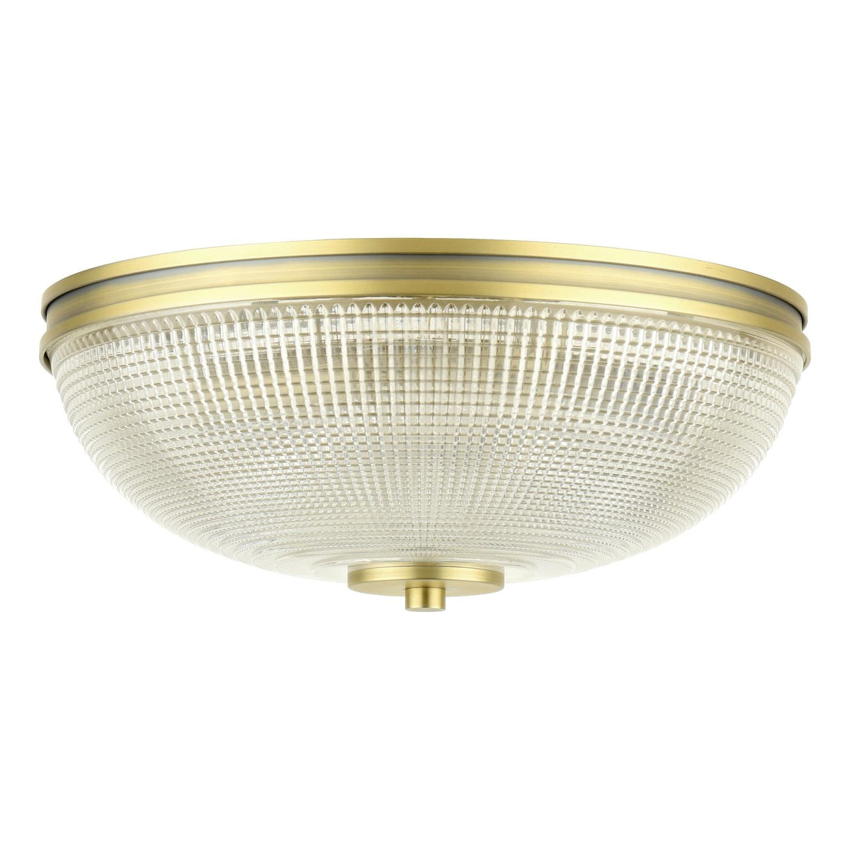 Laura Ashley Langdon 2 Light BR Matt Antique Brass and Textured Glass IP44